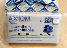 CED 5 x Double Electric Wall Socket 13A with Switched UK Plug White CS1-2