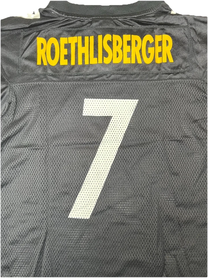 Camiseta deportiva vintage grande de Ben Roethlisberger de los Pittsburgh Steelers para jóvenes Reebok Foto 3 de 4