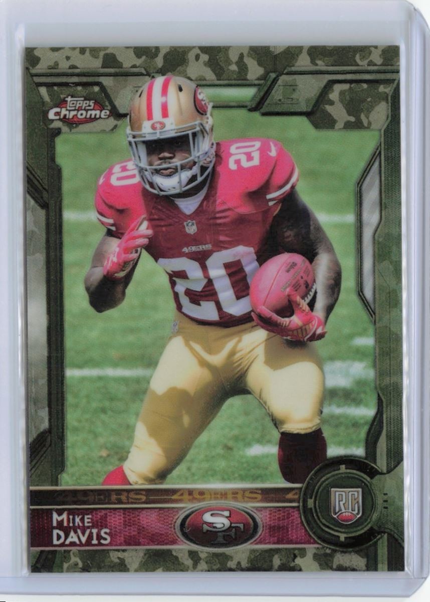 Mike Davis Topps Chrome #139 Camo Refractor