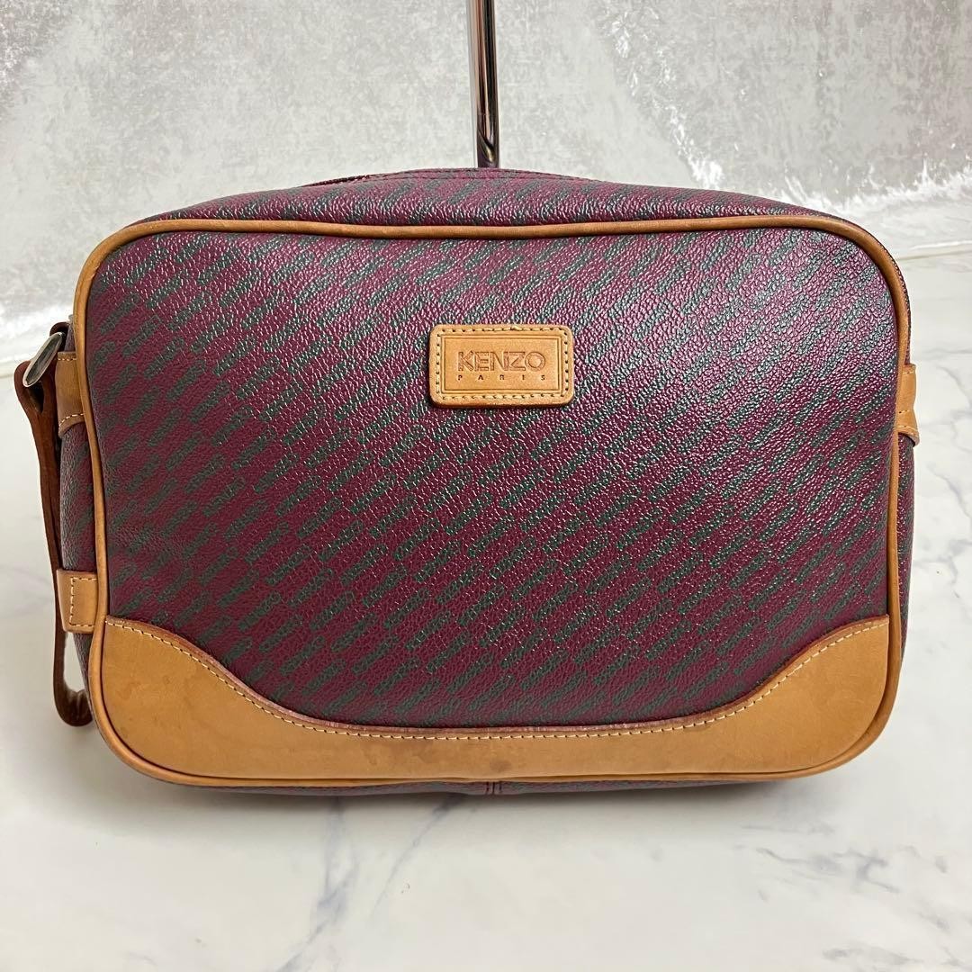 Kenzo Logo Full Pattern Clutch Bag Second Purple Limited Edition Men's bags, sty