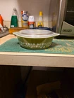Vintage Pyrex Casserole Dish W/Lid 471-B Spring Blossom Advacado Green 500ml