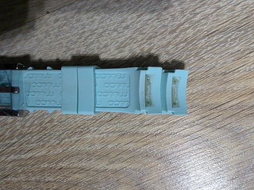 Mulco Silicone Watch Strap, Turquoise Silicone with Steel Buckle - Picture 5 of 5