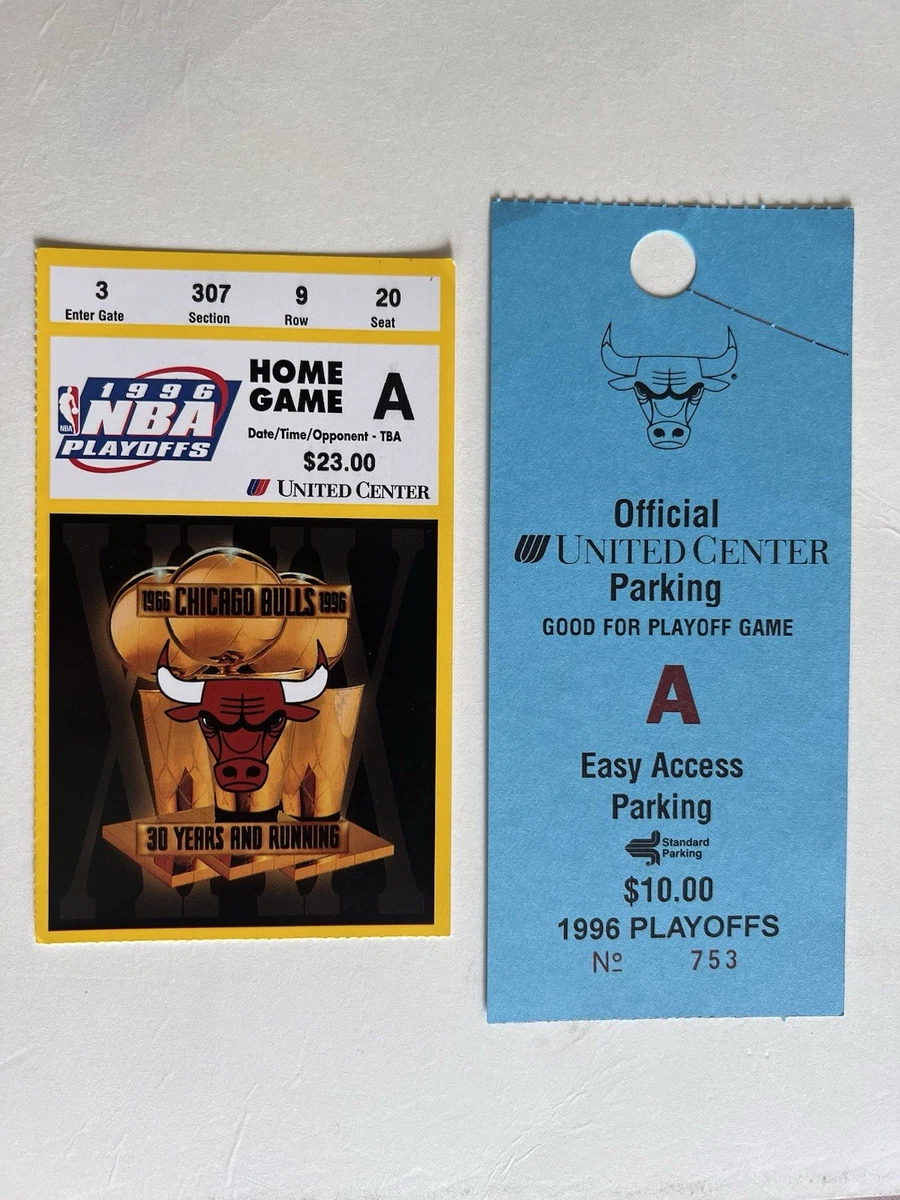 Basketball Chicago Bulls 1996 Vintage Sports Ticket Stubs for sale