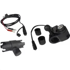 Gears Canada Dual USB Port Charger with 1in. Ball Mount - Black Motorcycle PWC