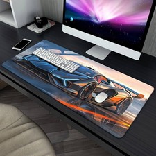 40 90cm1pc XXL Sports Car Gaming Mouse Pad - HD Printed, Non-Slip Rubber Base De