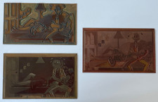 Original Frank Eric Trow Seaside Comic Postcard Copper Printing Plates 1950's