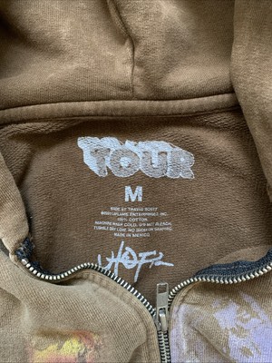Travis Scott Utopia Circus Maximus 2023 Tour Zip Up Hoodie Brown