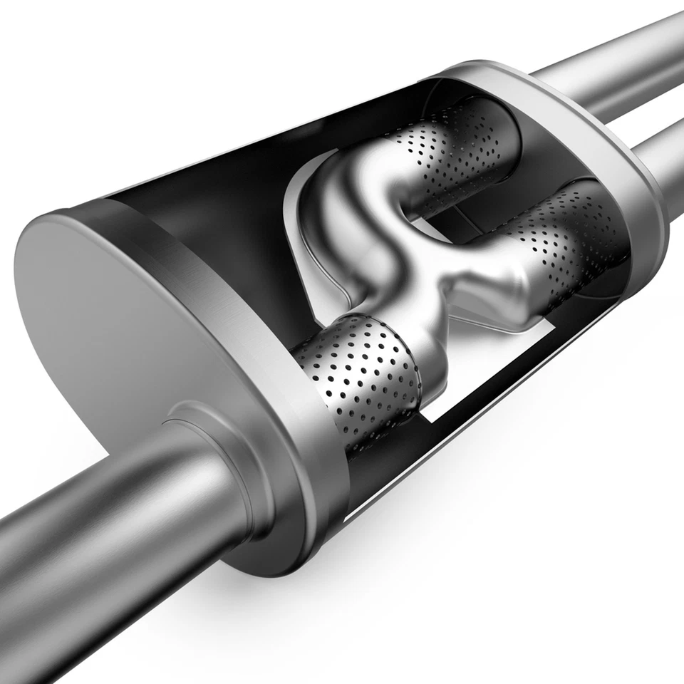 Silenciador de escape MagnaFlow Performance 12266: entrada/salida de 2,5"/2,25", 5x8x18" Foto 2 de 4