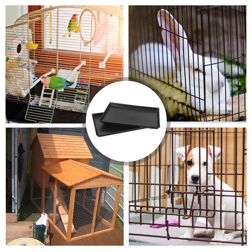 2 Stück Haustierkäfig Tablett Hundekiste Pfanne Ersatz Kunststoff Tierstreu - Bild 3 von 12