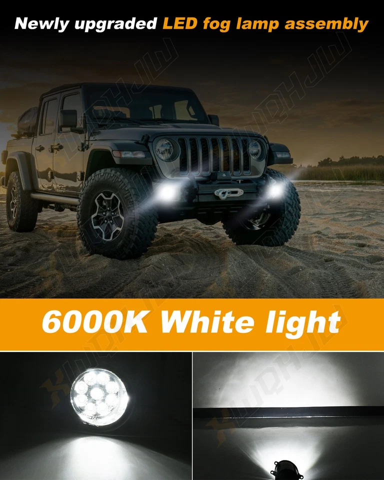 Fog Lights Lamp For Toyota RAV4 Camry Yaris Lexus LX570 Pair Left Right Side - Изображение 4 из 4