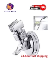 Adjustable Bracket Suction Shower Head Handset Holder Kit Bathroom Wall Mount UK