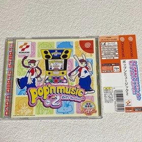 Pop&rsquo;n Music series 1～4 SEGA Dreamcast Japanese Game Lot of 4 with spine card