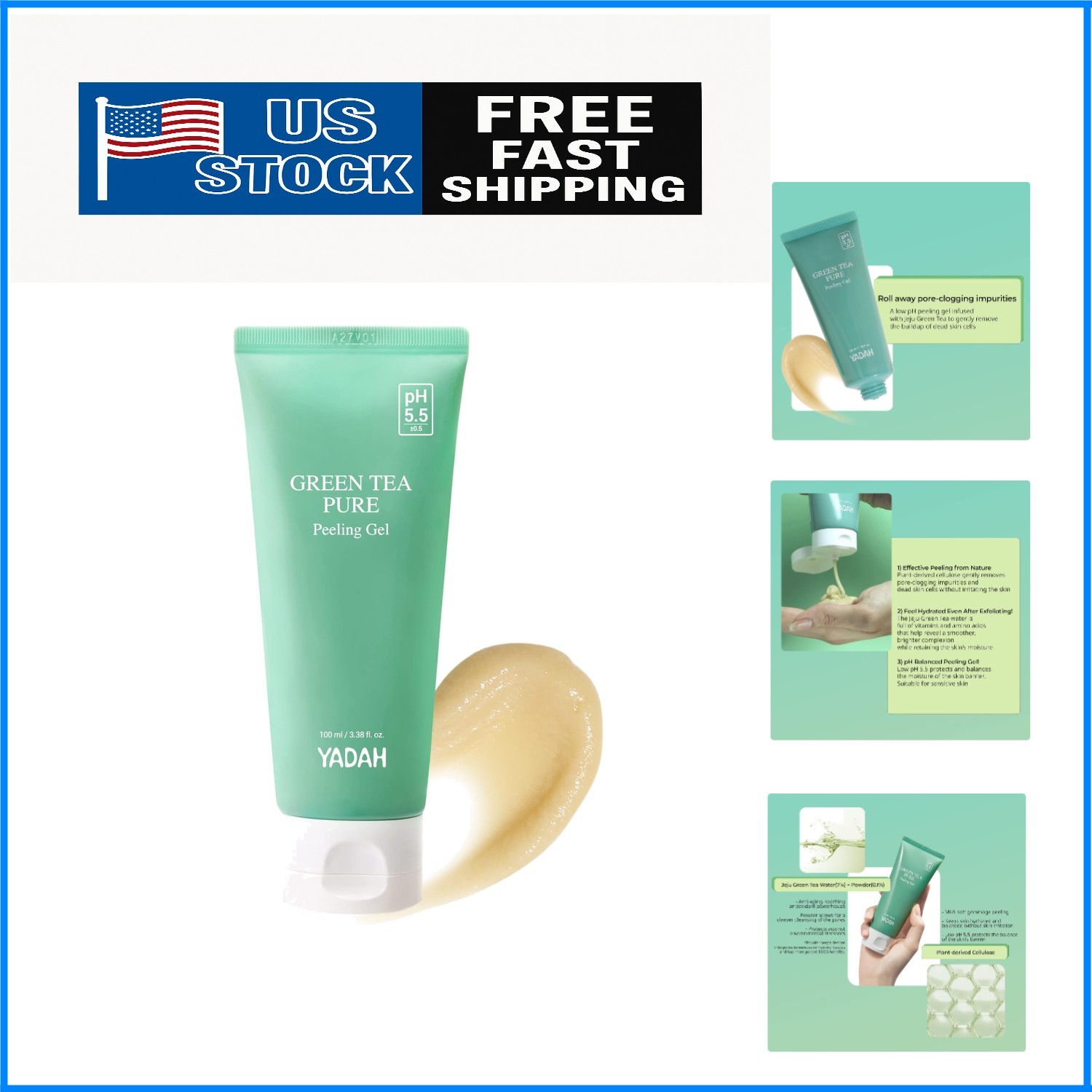 Pure Peeling Gel, 3.4 Fl Oz - Gentle Exfoliating & Moisturizing
