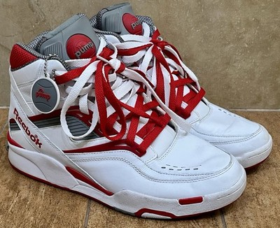 2012 Reebok Twilight Zone Pump White Red Grey Size 10.5 Dominique Wilkins Hawks