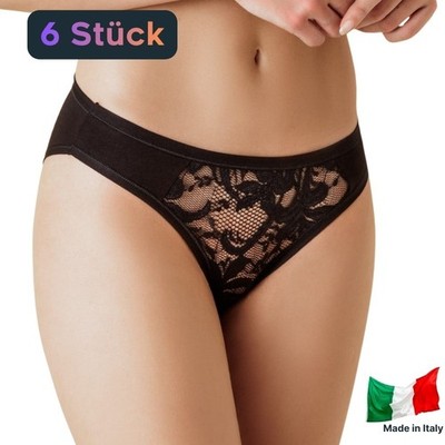 6er Pack Damen Mini Slips Spitze Unterhosen Panty Unterwäsche Frauen Größe 6/XL