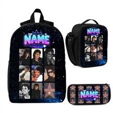 Music Inspired Backpack Set,3 Piece School Backpack with Lunch Bag Pencil Case