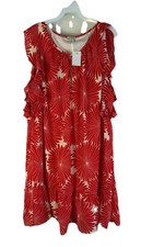 New J. Crew Factory Print Flutter Dress J0841 Womens XL