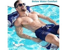 Waterlife Aqua Leisure 4-in-1 Pool Hammock Float 2 Pack Navy Light Blue New