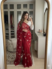 STEPNSHOP PREMIUM SAREE FESTIVAL WEAR WITH SEQUENCE WORK 23128