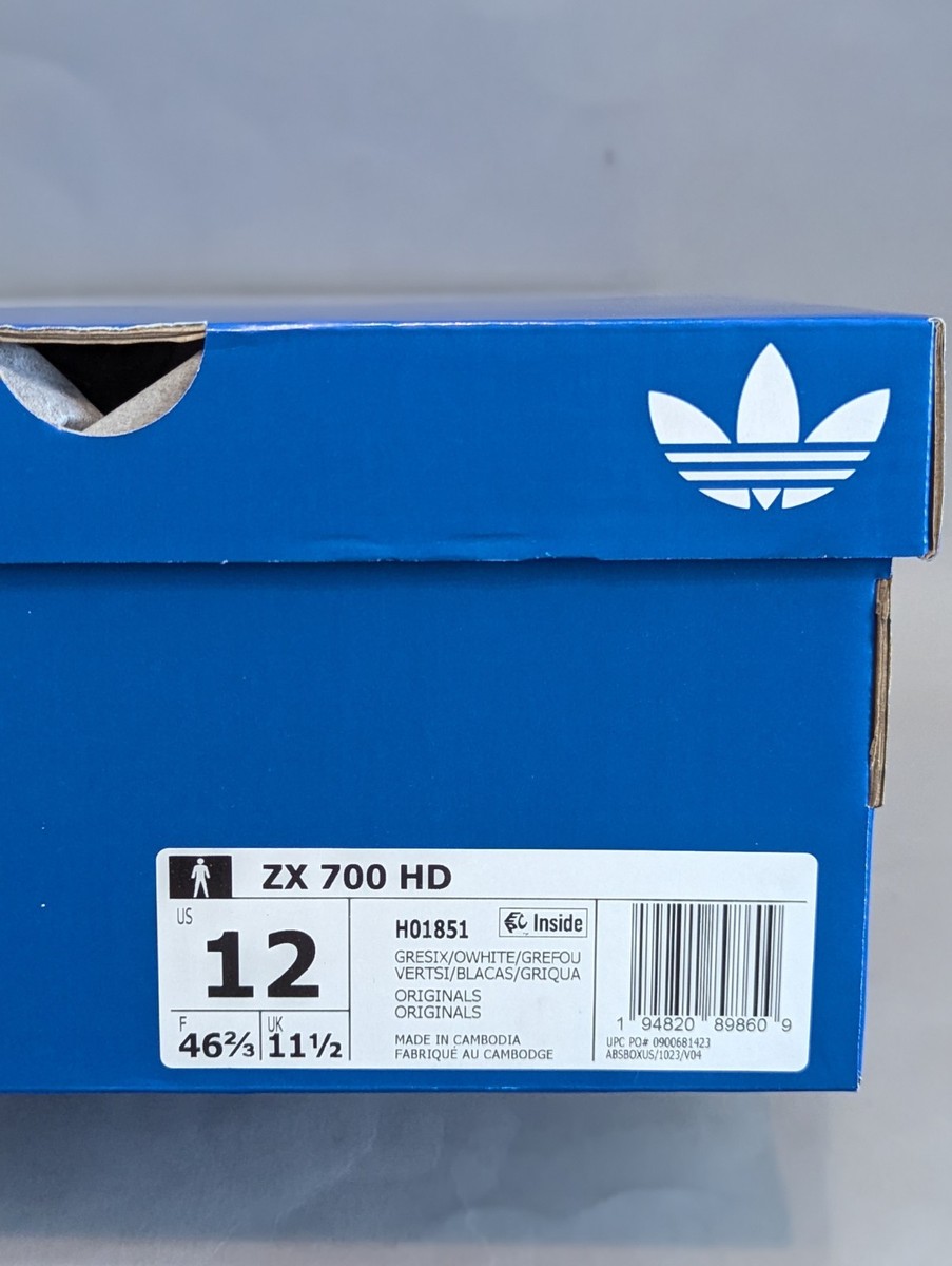 adidas ZX 700 HD Running Shoes Mens 12 H01851 Grey Six | eBay