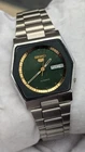 Vintage Seiko 5 63019-8030 Automatic men wristwatch green dial made in Japan
