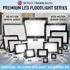 LED Floodlight Spot Security Flood Lights Light Outdoor Garden Lamp 10W-500W UK