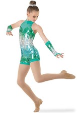 Dance Costume Intermediate Child Teal Weissman 9949 Jazz Tap Baton Sequin