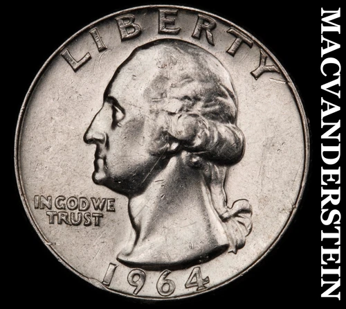 1964-D Washington Quarter- Silver- Scarce High Grade Luster No Reserve #J2492