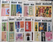 Vintage Lot of 9 Enjoy Macrame Booklets 70s 80s