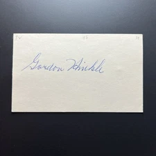 Gordie Hinkle Signed Index Card JSA LOA Gordon Red Sox Clarke Hinkle Brother 