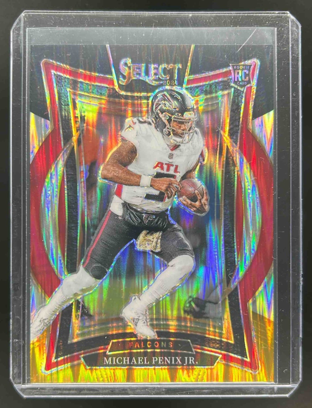 2024 Select Michael Penix Jr. Concourse RC Black and Gold Prizm Shock #80