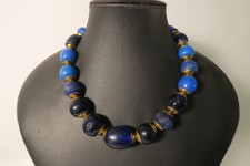 Alte Glasperlen Europa Handelsperlen blue beads HR53 Collier African Trade Beads