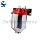 Inline Canister Large Fuel Filter Frame 3/8 NPT Inlet Outlet Racing 10 Micron