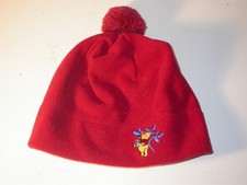 Vintage Disney Winnie The Pooh Beanie Hat Bear Red Youth