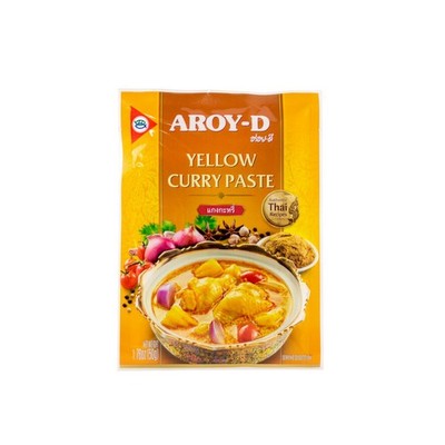 Aroy-D Thai Yellow Curry Paste 50g ( 1.76 oz) GREAT AUTHENTIC RECIPE TASTE
