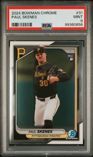 Paul Skenes 2024 Bowman Chrome #31 Rookie RC PSA 9