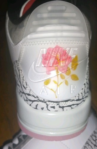 Nike Air Jordan 3 Retro Wings HM6993-100 White Fire Red Green Size 9 Up Rose - 第 3/7 張圖片
