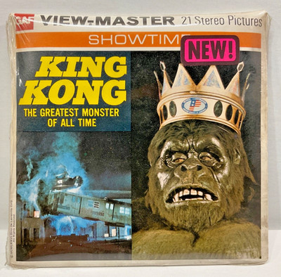 1976 VIEW-MASTER KING KONG 21 STEREO PICTURES FACTORY SEALED 3-REELS