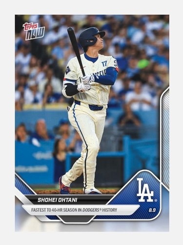 Shohei Ohtani 5914 PR 2025 Topps NOW #537 MLB Dodgers NM Fastest 40th HR