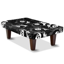 8 Ball Pattern Billiard Pool Table Cover, Waterproof and Tearproof Snooker Ta...