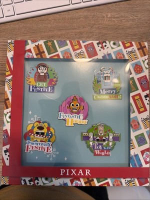Disney Parks Pixar 2022 Holiday Nutcracker LE 5 Pin Set