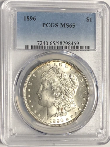 1896 MORGAN "PCGS MS65" - STUNNING COLOR, DETAILS EXCELLENT, MIRRORS, HI PTS💥✅