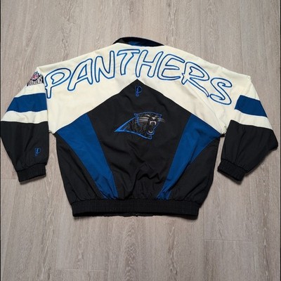 Vintage 90s Pro Player Carolina Panthers Spellout Nfl Jacket 