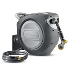 Retractable Garden Hose Reel 5/8 in x 100 ft Upgraded Uv Resistant Heavy Duty.