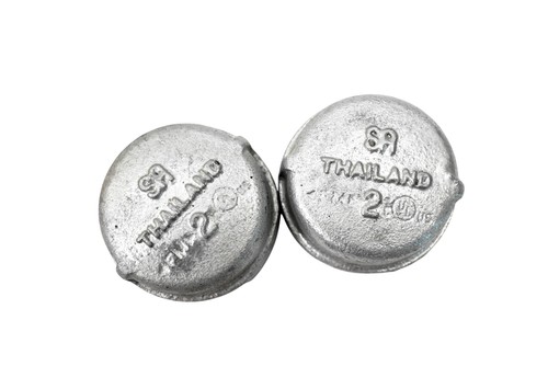 Lot of 2 Galvanized Malleable Iron Rounded 2" Cap Pipe Fittings Threaded