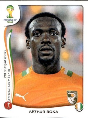 2014/15 Panini World Cup Brazil Figure # 228 Arthur Boka Ivory Coast
