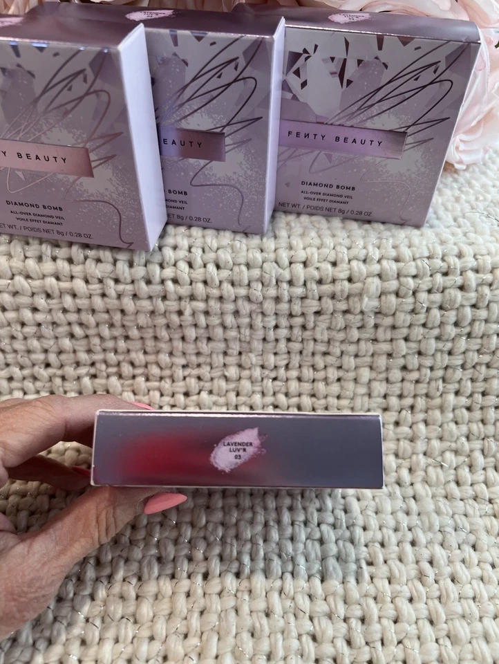 Fenty Beauty Diamond Bomb All Over Diamond Veil Shade Lavender Luv’r  03 0.28 oz - Image 2 of 2