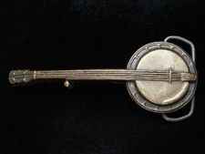 OI11145 VINTAGE 1978 CUT-OUT  BANJO  MUSIC INSTRUMENT COMMEMORATIVE BUCKLE
