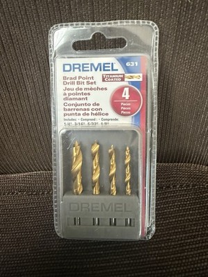 Dremel Genuine OEM Replacement Brad Point Bits (4 Pieces) - 631