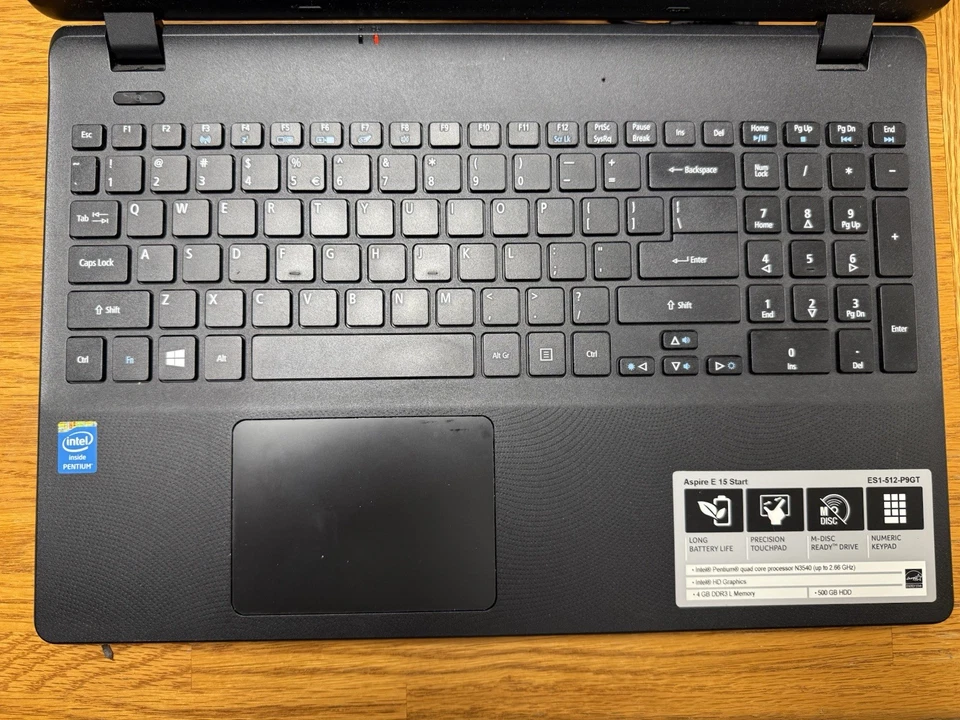 Acer Aspire ES1-512 - Intel Pentium - 4GB RAM (NO HDD / BOOT LOOPS) - Image 2 of 4